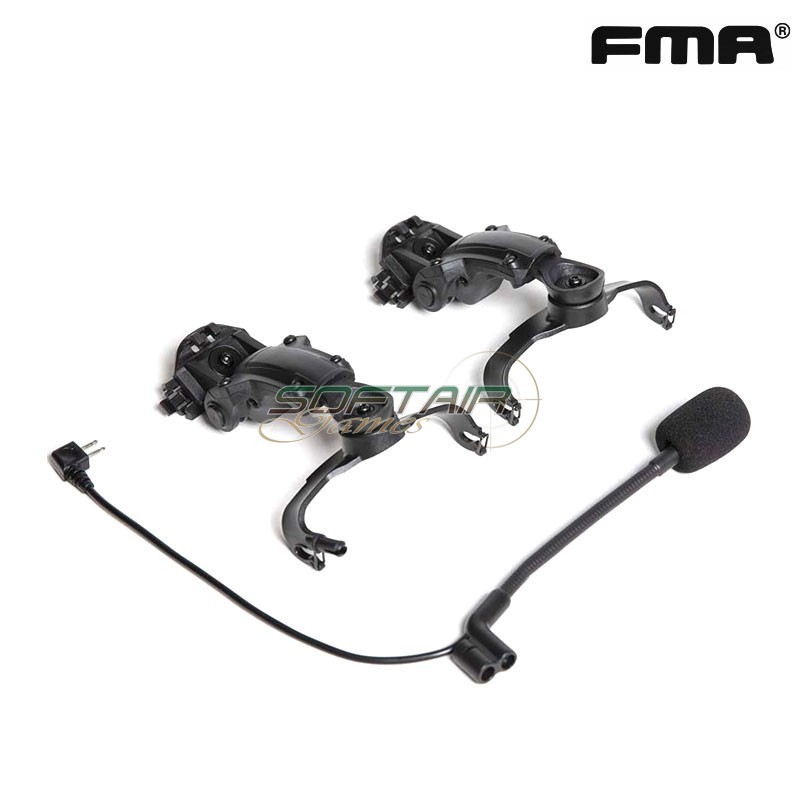 COM-AMP Helmet Rail Mount for COMTAC II o III - BLACK FMA (fma-tb1443-bk) COM-AMP Helmet Rail Mount for COMTAC II o III - BLACK FMA (fma-tb1443-bk)