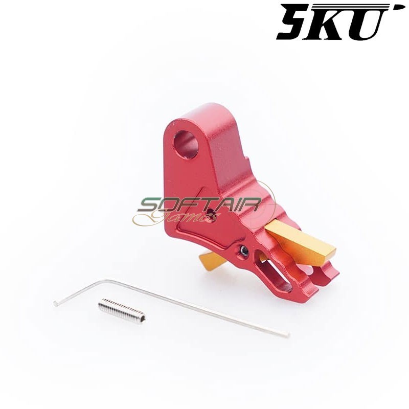 Grilletto CNC Type Killer Velocity Red-Gold per Glock Marui/WE 5KU (5ku-gb-553-rd)