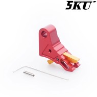 Grilletto CNC Type Killer Velocity Red-Gold per Glock Marui/WE 5KU (5ku-gb-553-rd)