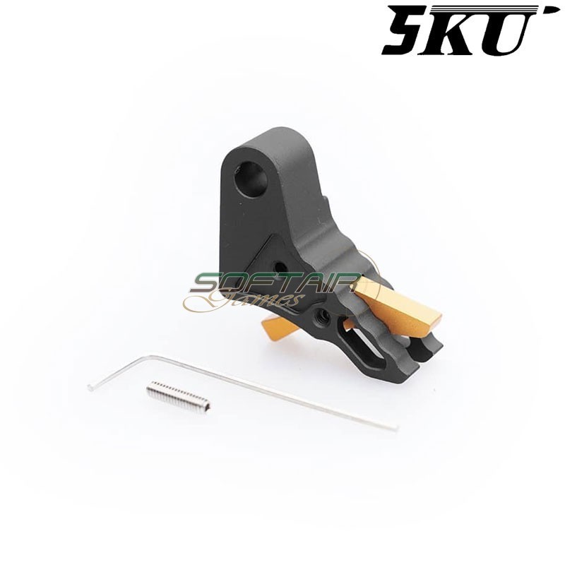 CNC trigger Type Killer Velocity Black-Gold for Glock Marui/WE 5KU (5ku-gb-553-bk)