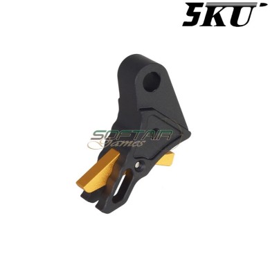 CNC trigger Type Killer Velocity Black-Gold for Glock Marui/WE 5KU (5ku-gb-553-bk)