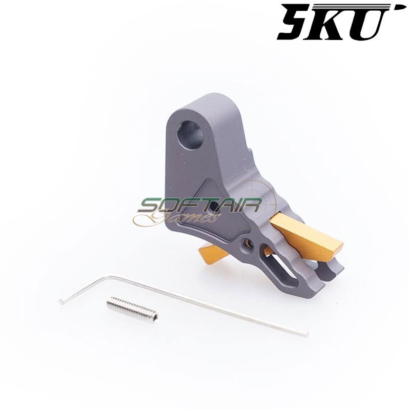 CNC trigger Type Killer Velocity Grey-Gold for Glock Marui/WE 5KU (5ku-gb-553-tdg) CNC trigger Type Killer Velocity Grey-Gold for Glock Marui/WE 5KU (5ku-gb-553-tdg)
