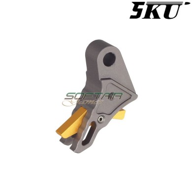 CNC trigger Type Killer Velocity Grey-Gold for Glock Marui/WE 5KU (5ku-gb-553-tdg)