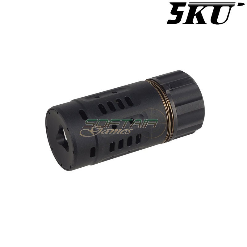 Enhanced Muzzle Brake Pyro 14mm CCW BLACK 5KU (5ku-349-bk)