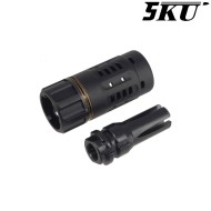 Enhanced Muzzle Brake Pyro 14mm CCW BLACK 5KU (5ku-349-bk) Enhanced Muzzle Brake Pyro 14mm CCW BLACK 5KU (5ku-349-bk)