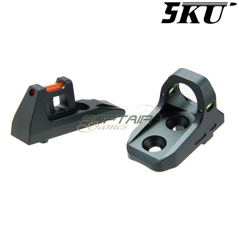 Tacca di mira Glow Fiber Ghost Ring per AAP-01 5KU (5ku-abaap-022-bk)