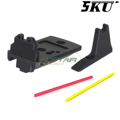 RMR mount and Glow Fiber Sight for AAP-01 5KU (5ku-abaap-021-bk)