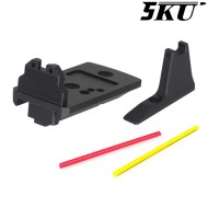 RMR mount e tacca di mira Glow Fiber per AAP-01 5KU (5ku-abaap-021-bk)