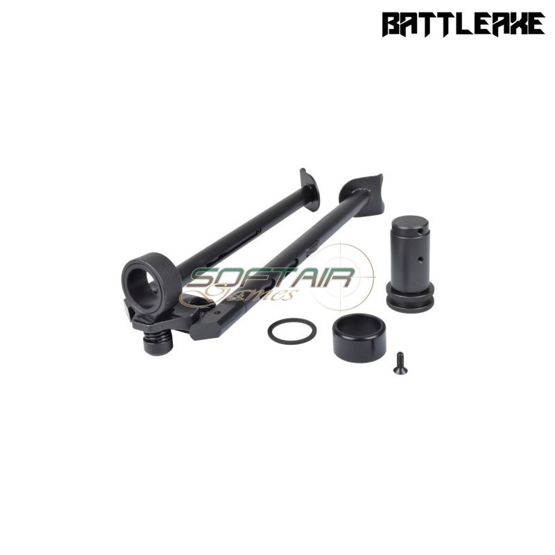 Foldable and extensible bipod for m249 series BLACK BATTLEAXE (01-6a)