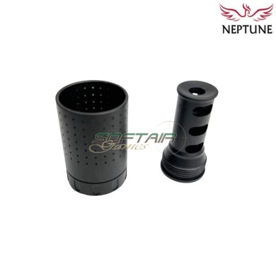 Flash hider 14mm CCW BLACK Ferfrans style Neptnue (nte-247-bk)