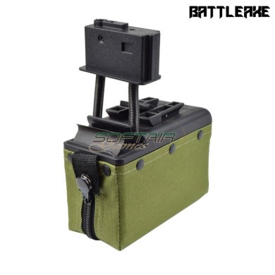 Caricatore elettrico 2000 colpi per m249 OLIVE DRAB BATTLEAXE (D249OD)