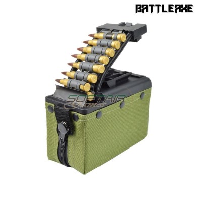 Electric magazine 2000 BBS for mk46 minimi OLIVE DRAB BATTLEAXE (MINIMI DRUM OD)