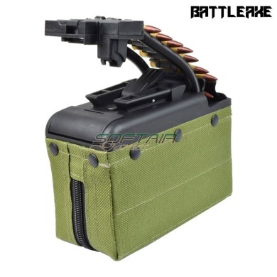 Electric magazine 2000 BBS for mk46 minimi OLIVE DRAB BATTLEAXE (MINIMI DRUM OD)