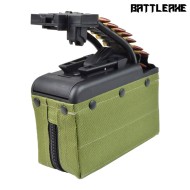 Electric magazine 2000 BBS for mk46 minimi OLIVE DRAB BATTLEAXE (MINIMI DRUM OD)