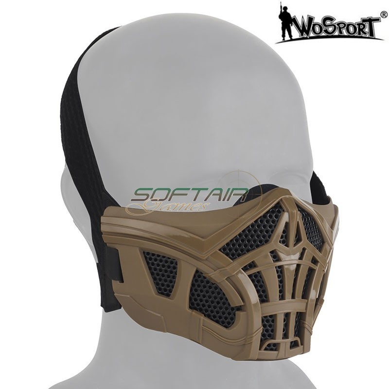 mezza maschera scorpion TAN WOSPORT  (wo-ma201t) mezza maschera scorpion TAN WOSPORT  (wo-ma201t)