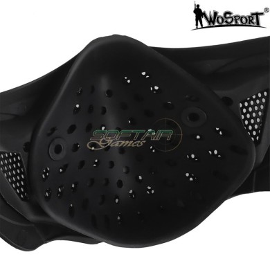 Scorpion half mask BLACK WOSPORT (wo-ma201b)