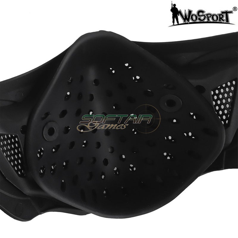 Mezza maschera scorpion NERA WOSPORT  (wo-ma201b)