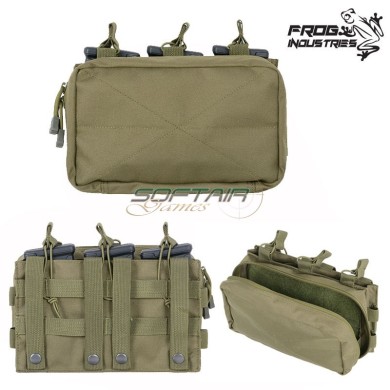 Tasca tripla 5.56 Utility Pouch VERDE Frog Industries® (fi-51613213-od)