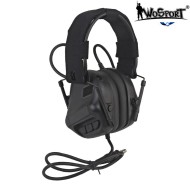 Cuffia gen.5 communication kit con riduzione del rumore nero WOSPORT (wo-hd19)