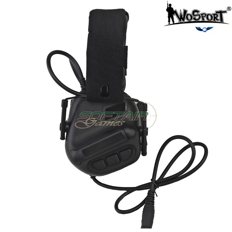 Headset gen. 5 communication kit with sound pickup and noise reduction black WOSPORT (wo-hd19)