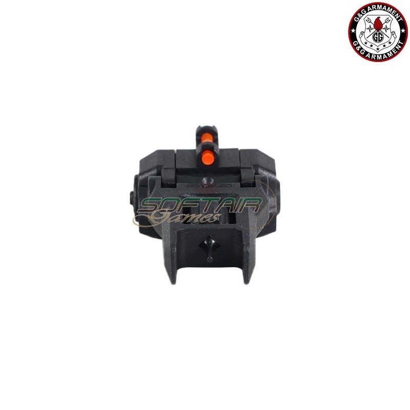 Tacche di mira doppio profilo flip-up fibra ottica nere G&G (g03261)