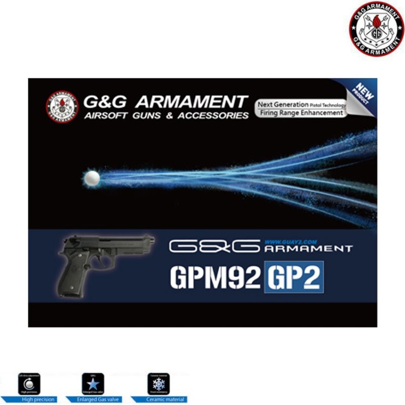 Pistola a gas GPM92 GP2 HUNTER GREEN (gg-m92-gp2v)