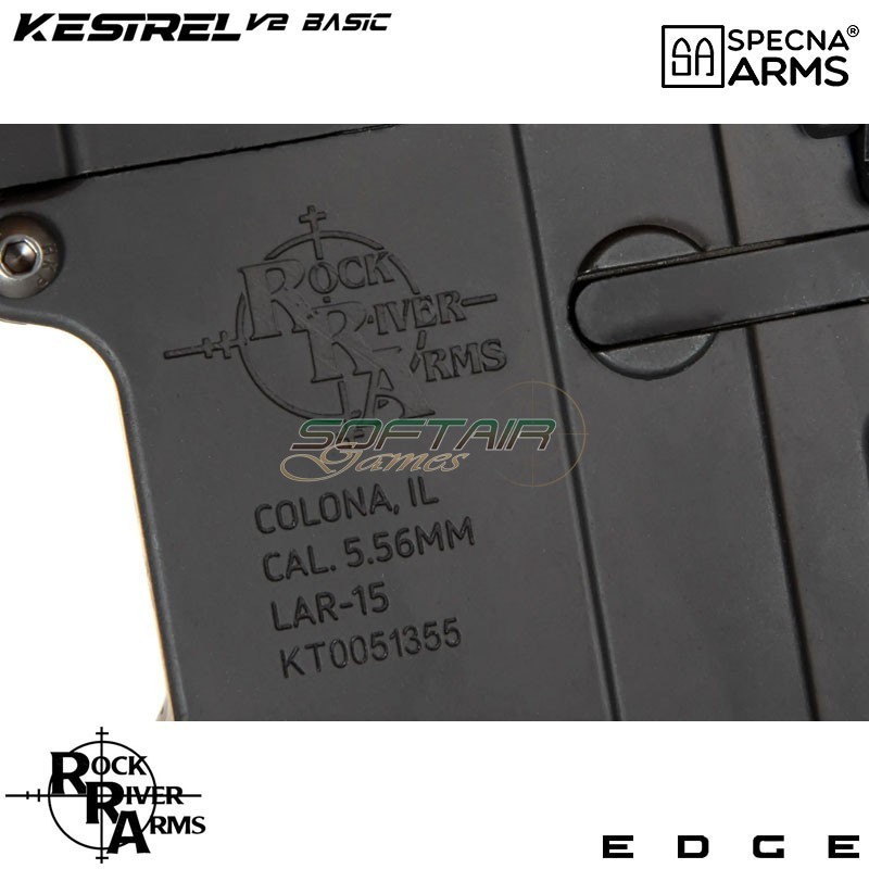Electric Rifle SA-E05 Edge™ Kestrel™ RRA M4 Carbine Light Ops Stock BLACK Specna Arms® (spe-01-044344)