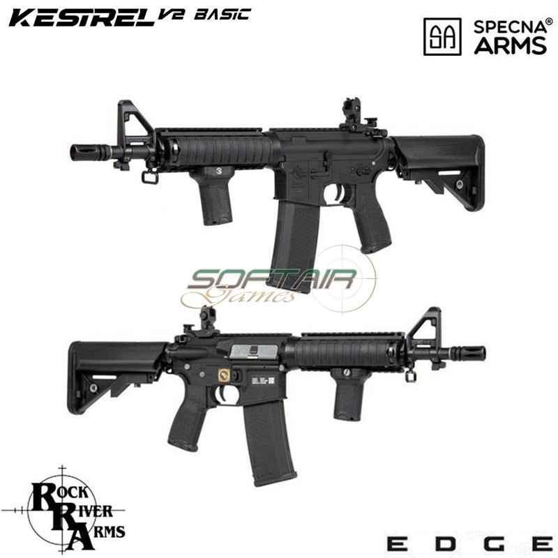 Electric Rifle SA-E04 Edge™ Kestrel™ RRA CQB-R Carbine Replica BLACK Specna Arms® (spe-01-044342)