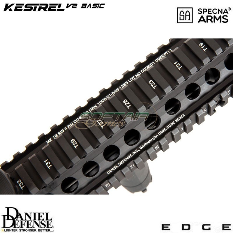 Fucile Elettrico Daniel Defense® SA-E19 Edge™ Kestrel™ MK18 Mod1 Carbine Replica BLACK Specna Arms® (spe-01-044348)