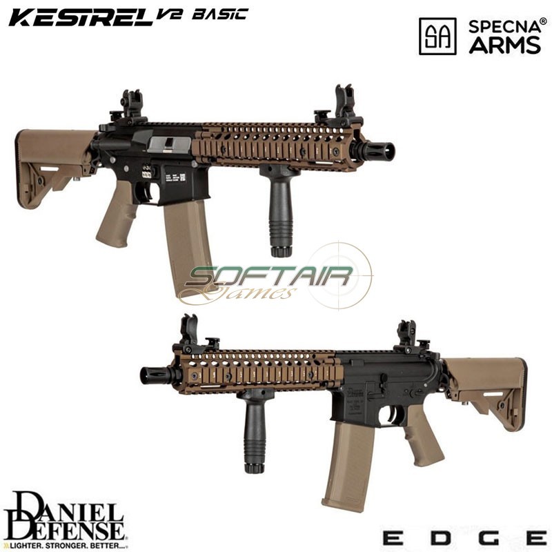 Electric Rifle Daniel Defense® SA-E19 Edge™ Kestrel™ MK18 Mod1 Carbine Replica CHAOS BRONZE Specna Arms® (spe-01-044349)
