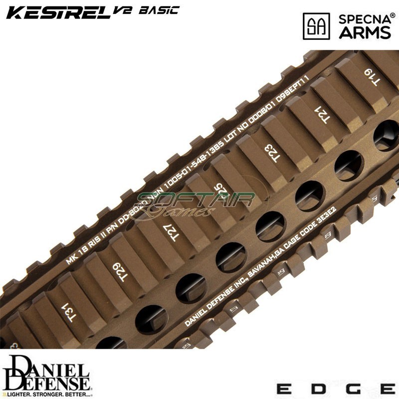 Electric Rifle Daniel Defense® SA-E19 Edge™ Kestrel™ MK18 Mod1 Carbine Replica CHAOS BRONZE Specna Arms® (spe-01-044349)