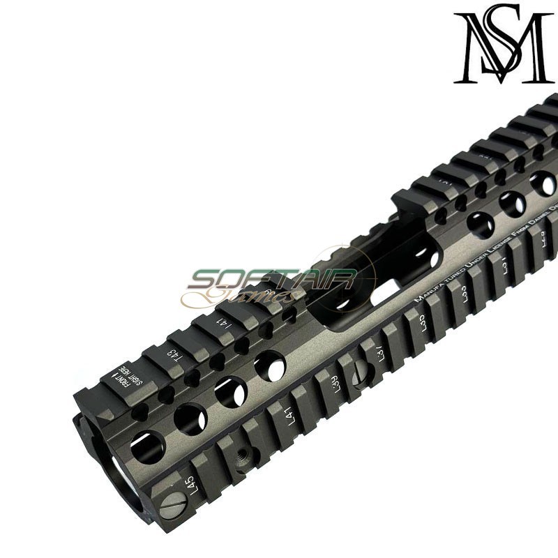Rail M4A1 FSP RIS II 12" WOLF BLACK for AEG DD Style MilSim (ms-516-12-wb) Rail M4A1 FSP RIS II 12" WOLF BLACK for AEG DD Style MilSim (ms-516-12-wb)