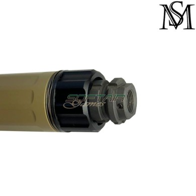 Silencer 5.5" & flash hider SD Style BLACK MilSim (ms-264-bk)