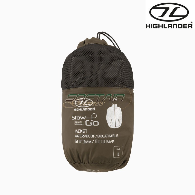 STOW & GO Waterproof Jacket U.S. OLIVE Highlander (hl-jac077-rg)
