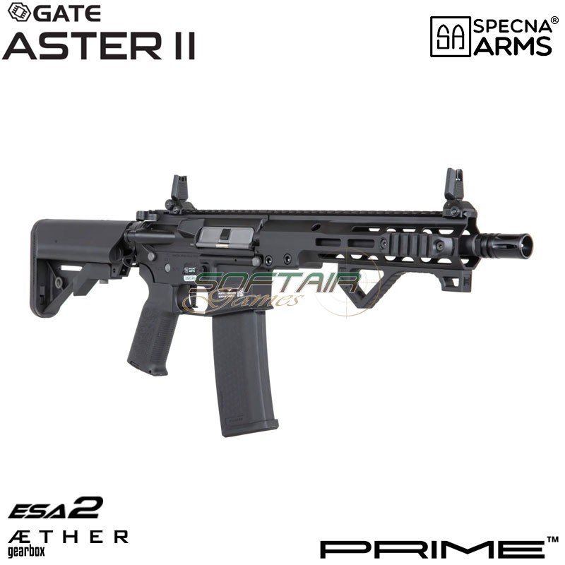 Electric rifle SA-P23 Prime™ Aster II ETU - Brushless Motor BLACK Specna Arms® (spe-01-043646)