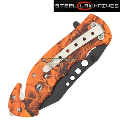 Foldable pocket knife with thumb stud orange STEEL CLAW KNIVES (cw-223)