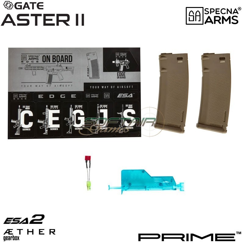 Electric rifle SA-P20 Prime™ Aster II ETU - Brushless Motor HALF-TAN Specna Arms® (spe-01-043640)
