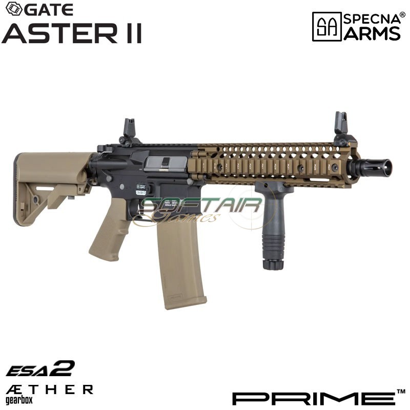 Fucile elettrico MK18 Daniel Defense® SA-P19 Prime™ Aster II ETU - Motore Brushless CHAOS BRONZE Specna Arms® (spe-01-043638)