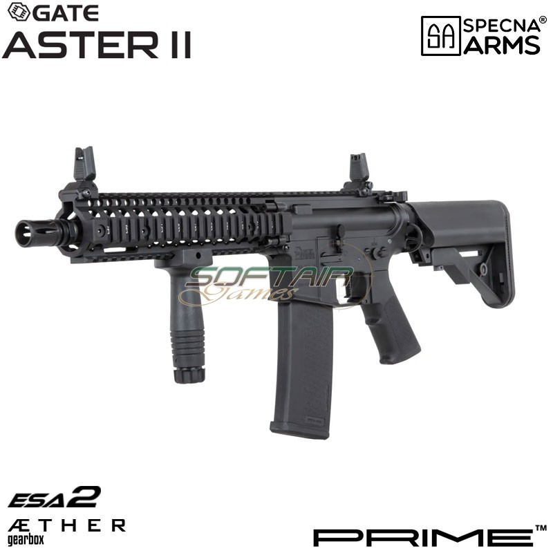Fucile elettrico MK18 Daniel Defense® SA-P19 Prime™ Aster II ETU - Motore Brushless BLACK Specna Arms® (spe-01-043637)