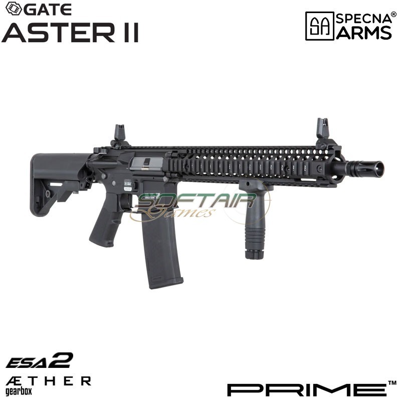 Electric rifle MK18 Daniel Defense® SA-P26 Prime™ Aster II ETU - Brushless Motor BLACK Specna Arms® (spe-01-043652)
