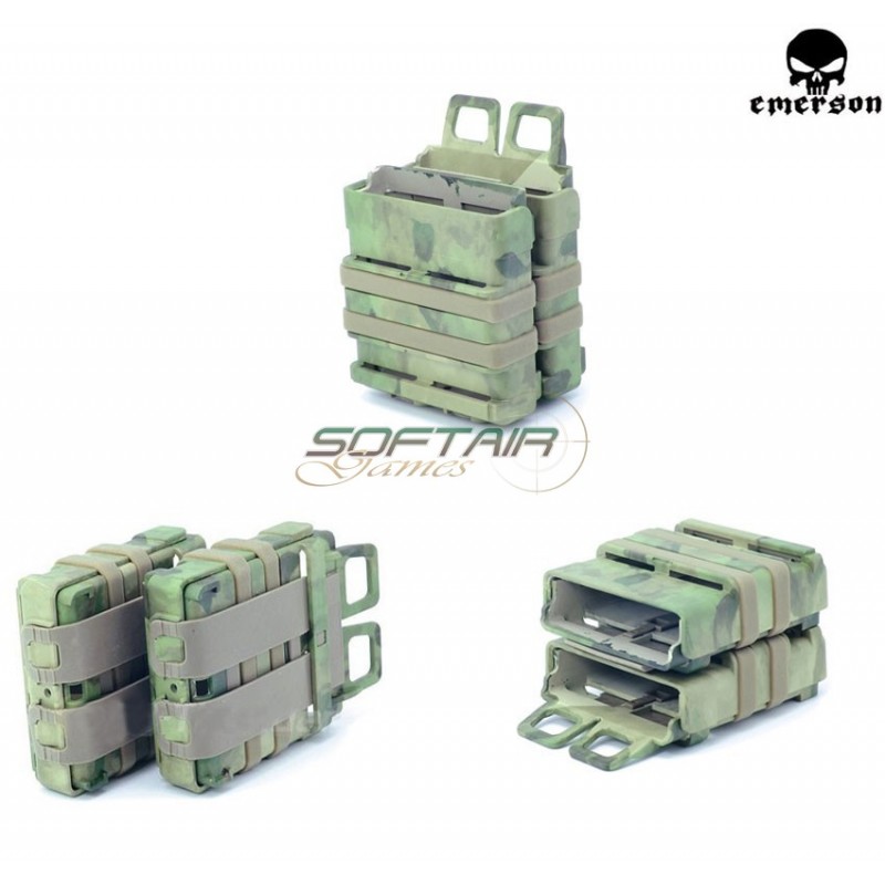 Double Rigid Fast 7.62 Mag Pouch Atacs Foliage Green Emerson (em452)