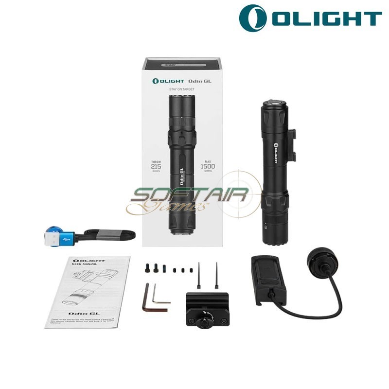 Torcia ODIN GL 1500 lumen e GREEN LASER BLACK Olight (ol-009-bk)