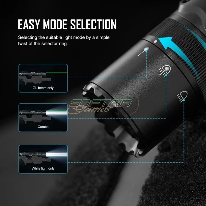 Flashlight ODIN GL 1500 lumen and GREEN LASER BLACK Olight (ol-009-bk)