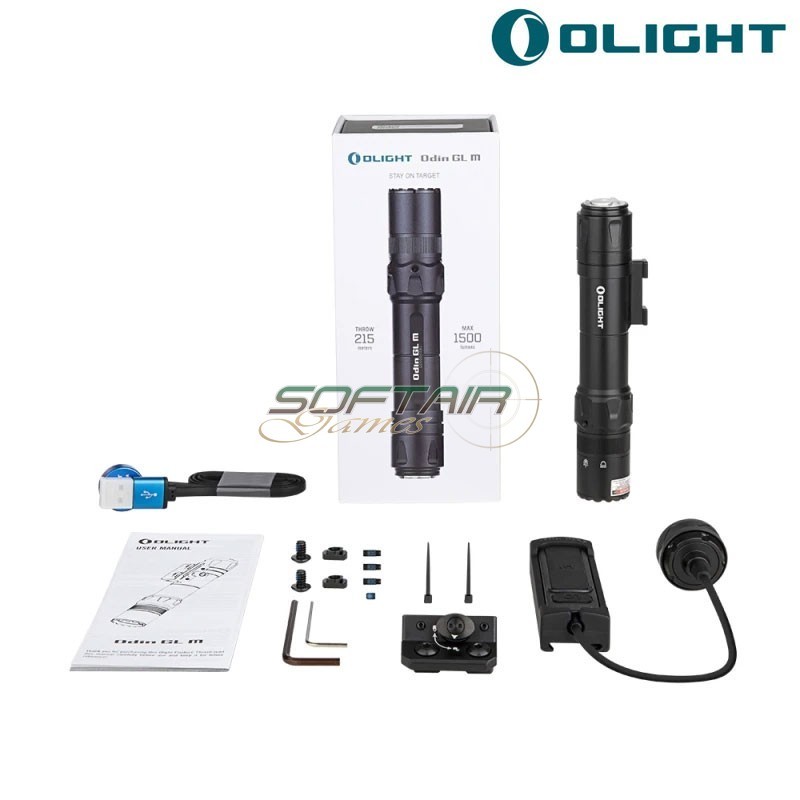 Torcia ODIN GL-M 1500 lumen e GREEN LASER BLACK Olight (ol-010-bk)