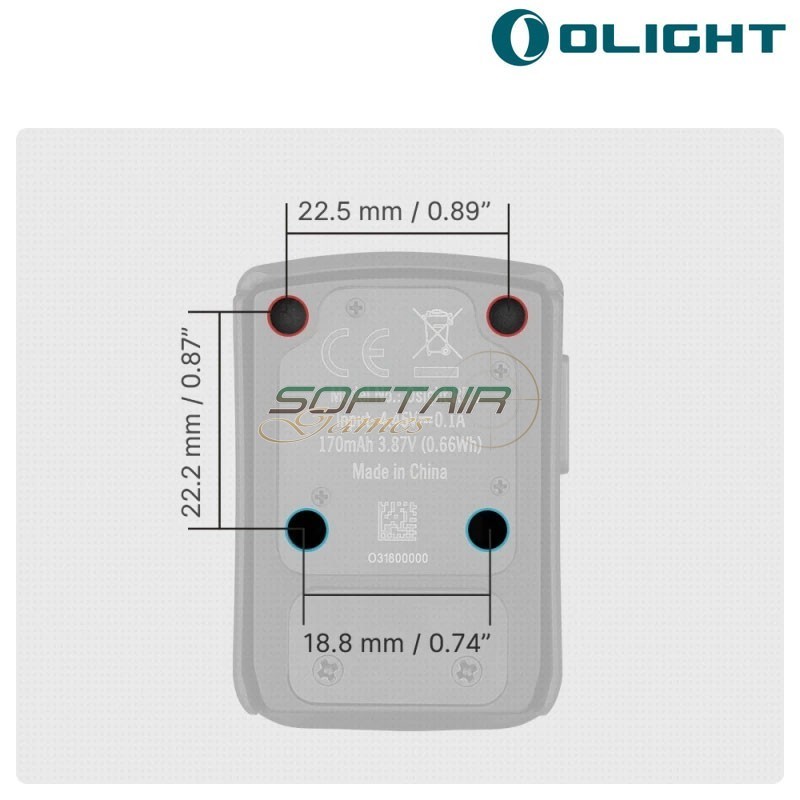 Red Dot OSIGHT RED with Powerbank Olight (ol-026-bk)