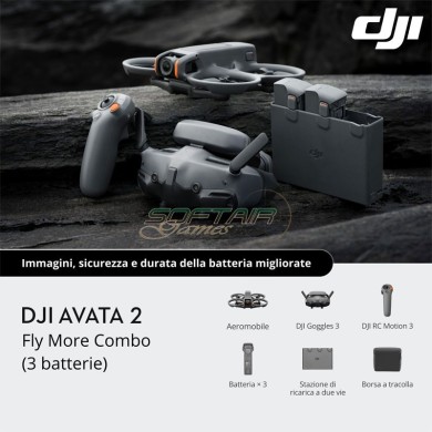 DJI Avata 2 Fly More Combo 3 batterie (DJAV22) DJI Avata 2 Fly More Combo 3 batterie (DJAV22)