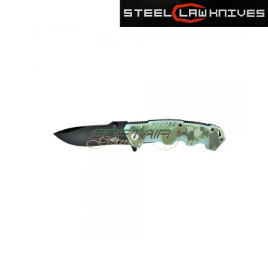 Foldable pocket knife with thumb stud sck Fiberglass camo (cw-k363)