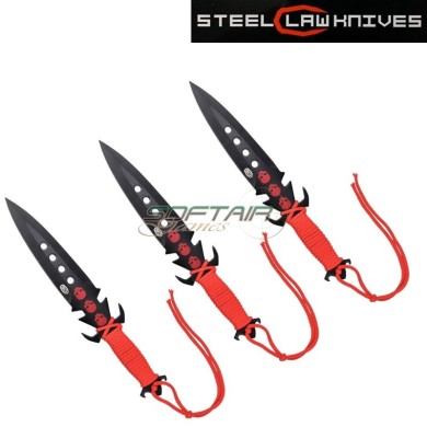 3 throwing knives set red dragon sck (cw-715)