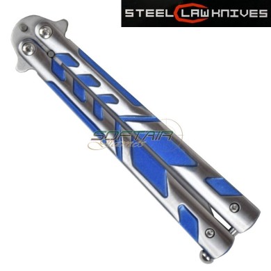 Butterfly knife silver light blue sck (cw-089-1)
