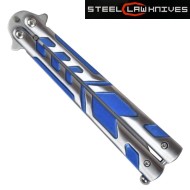 Butterfly knife silver light blue sck (cw-089-1)